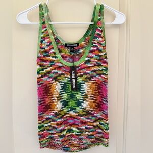 Steve Madden Colorful Knit Tank Top